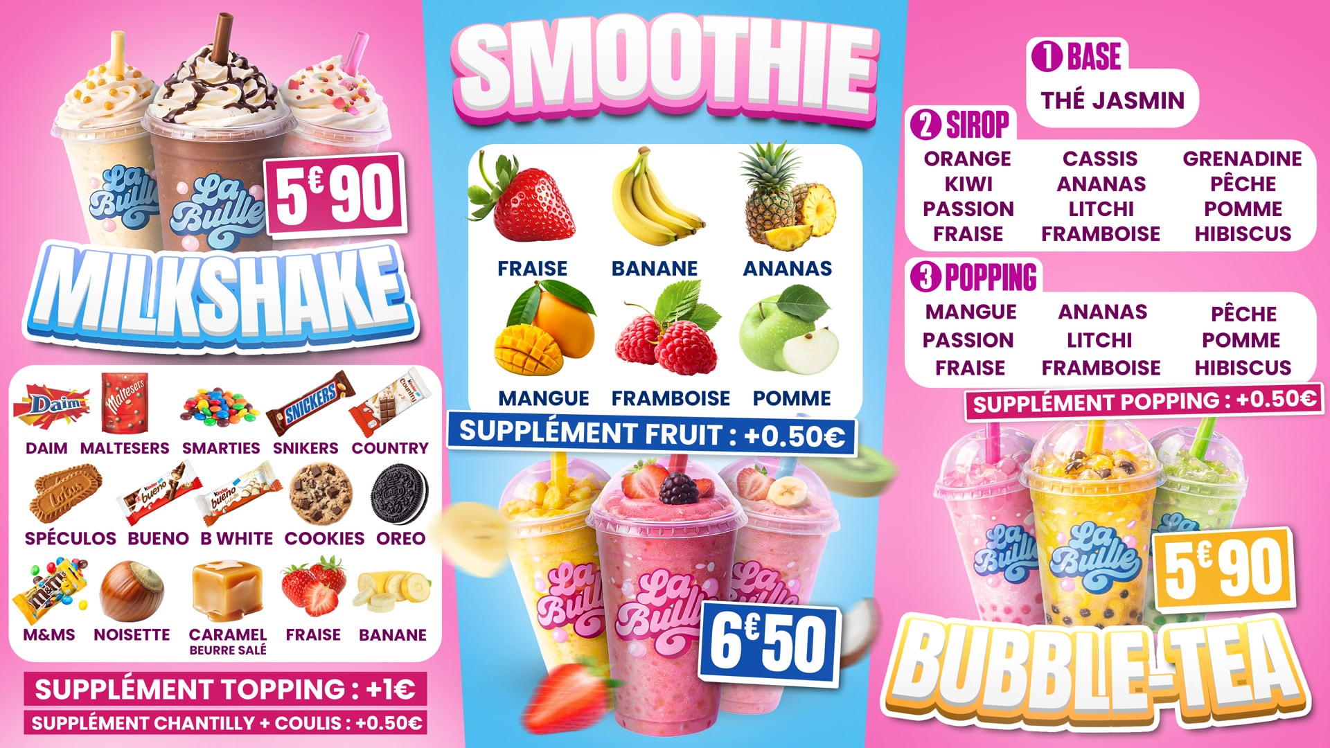 Menu digital — Bar à desserts