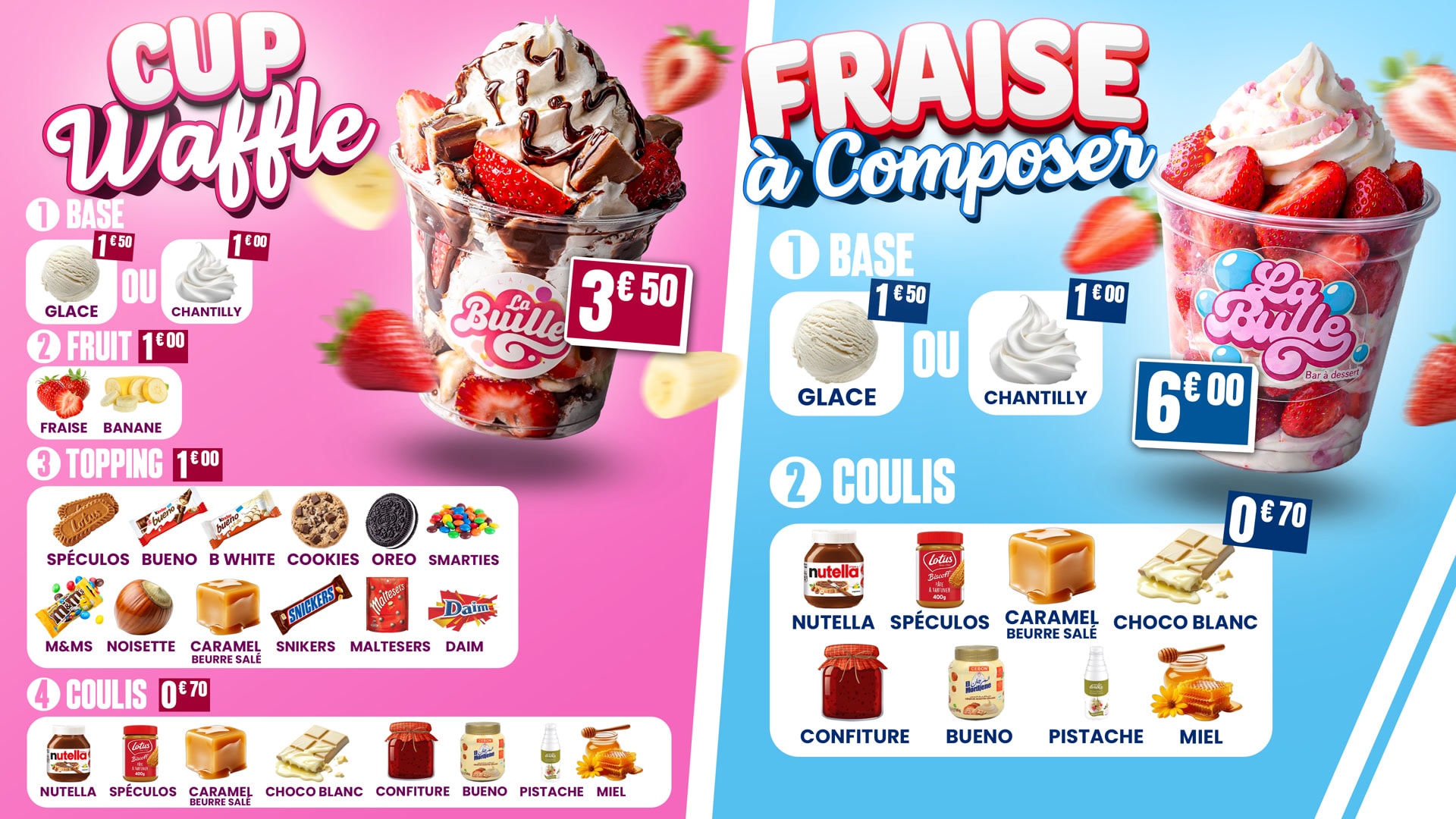 Menu digital — Bar à desserts